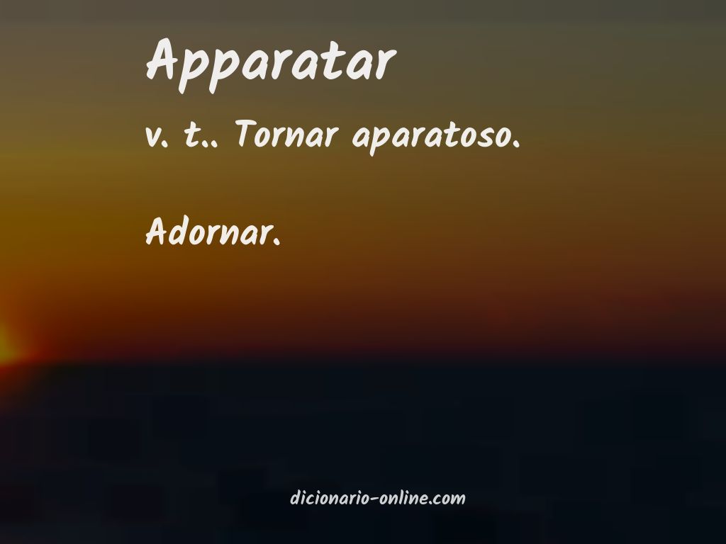 Significado de apparatar