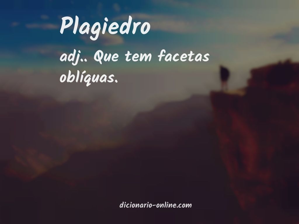 Significado de plagiedro