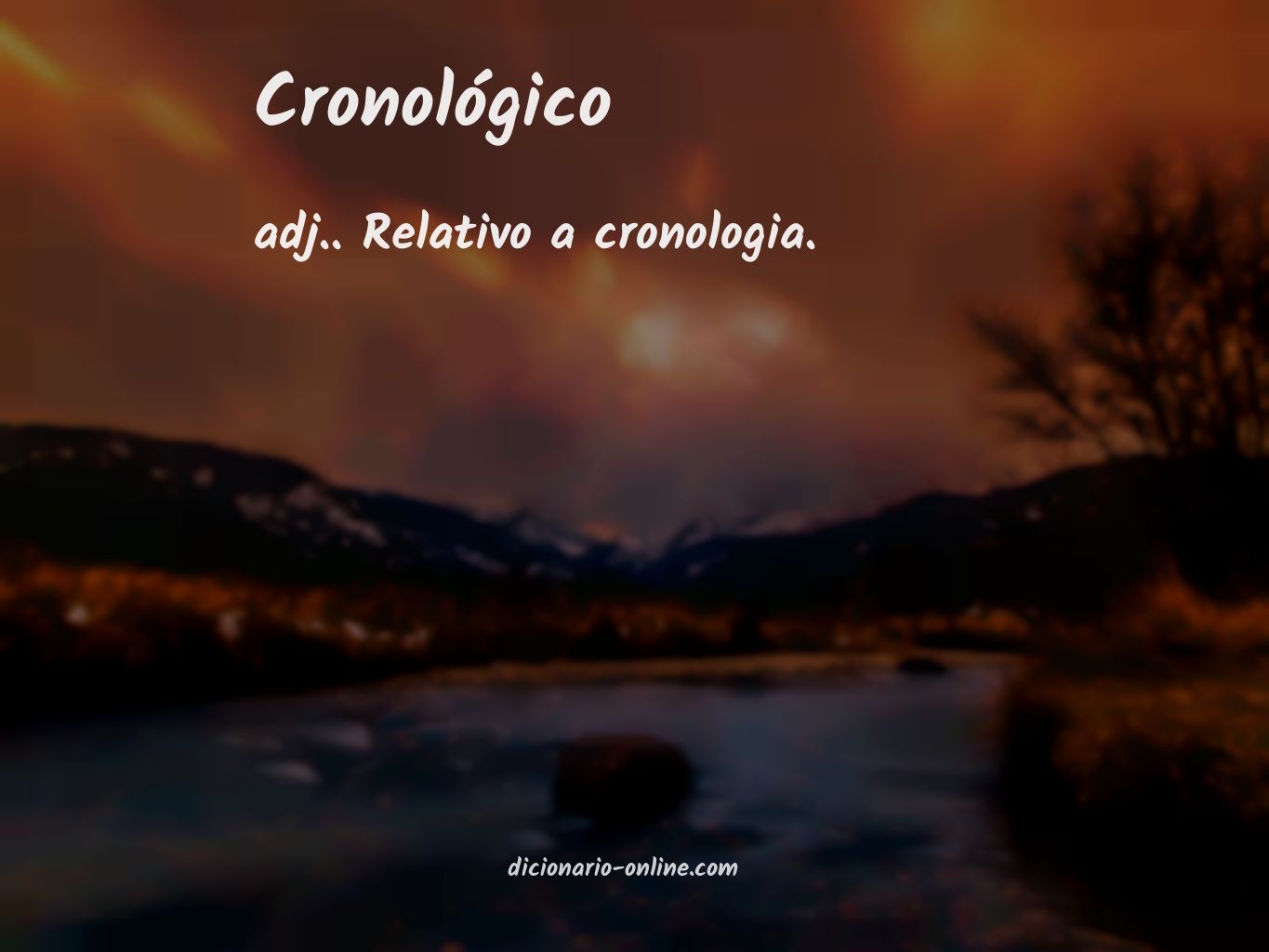 Significado de cronológico