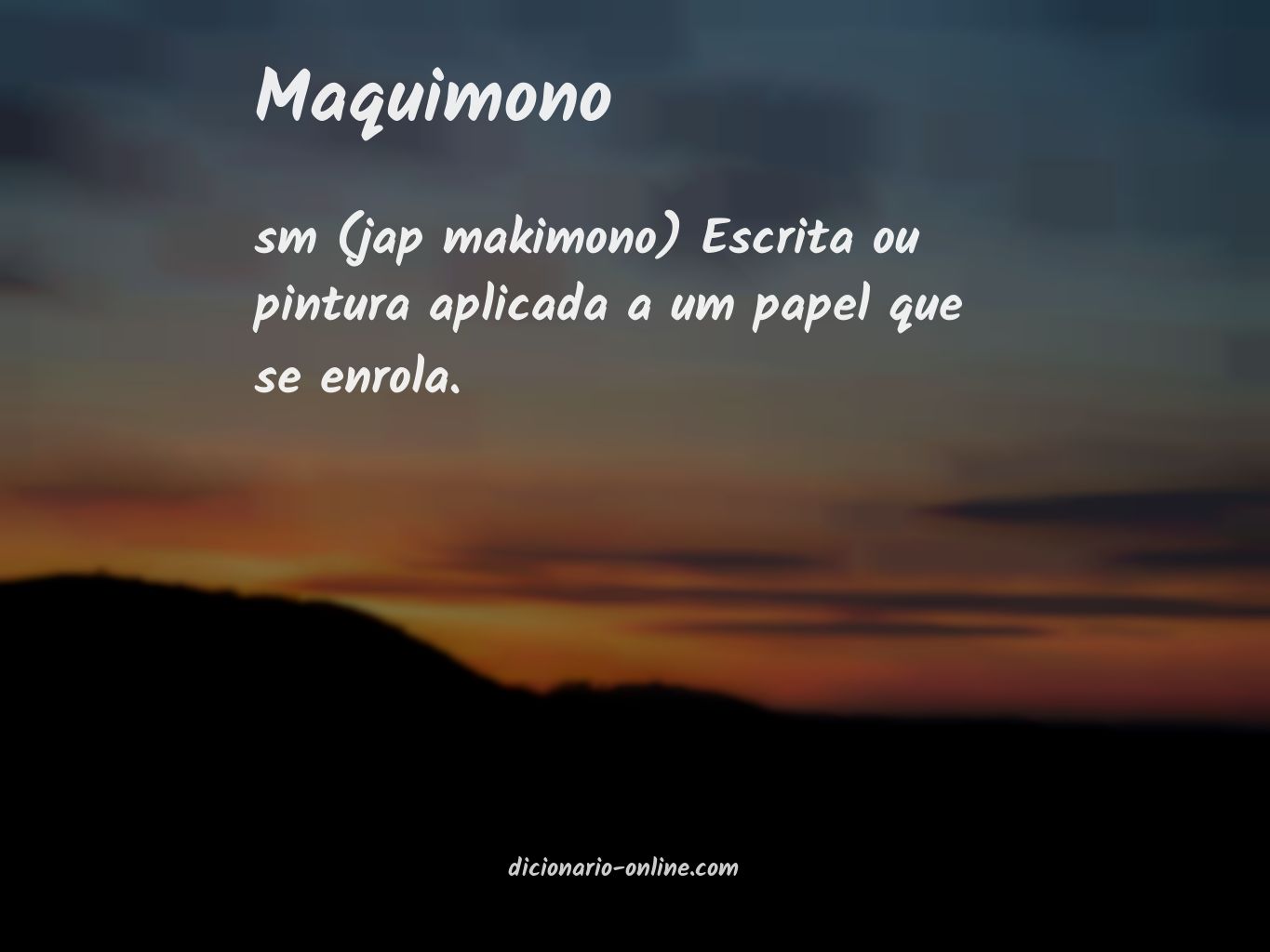 Significado de maquimono