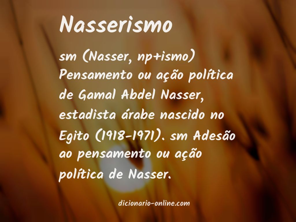 Significado de nasserismo