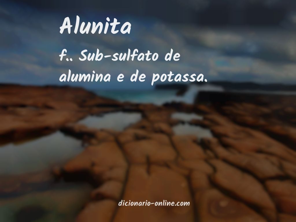 Significado de alunita