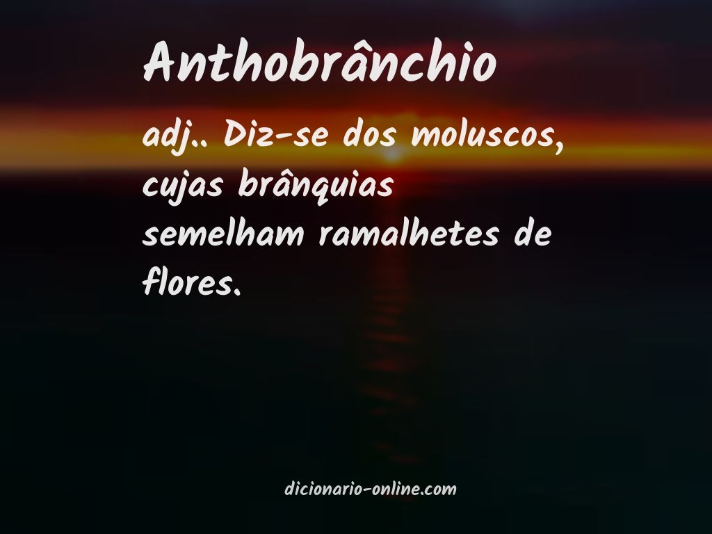 Significado de anthobrânchio