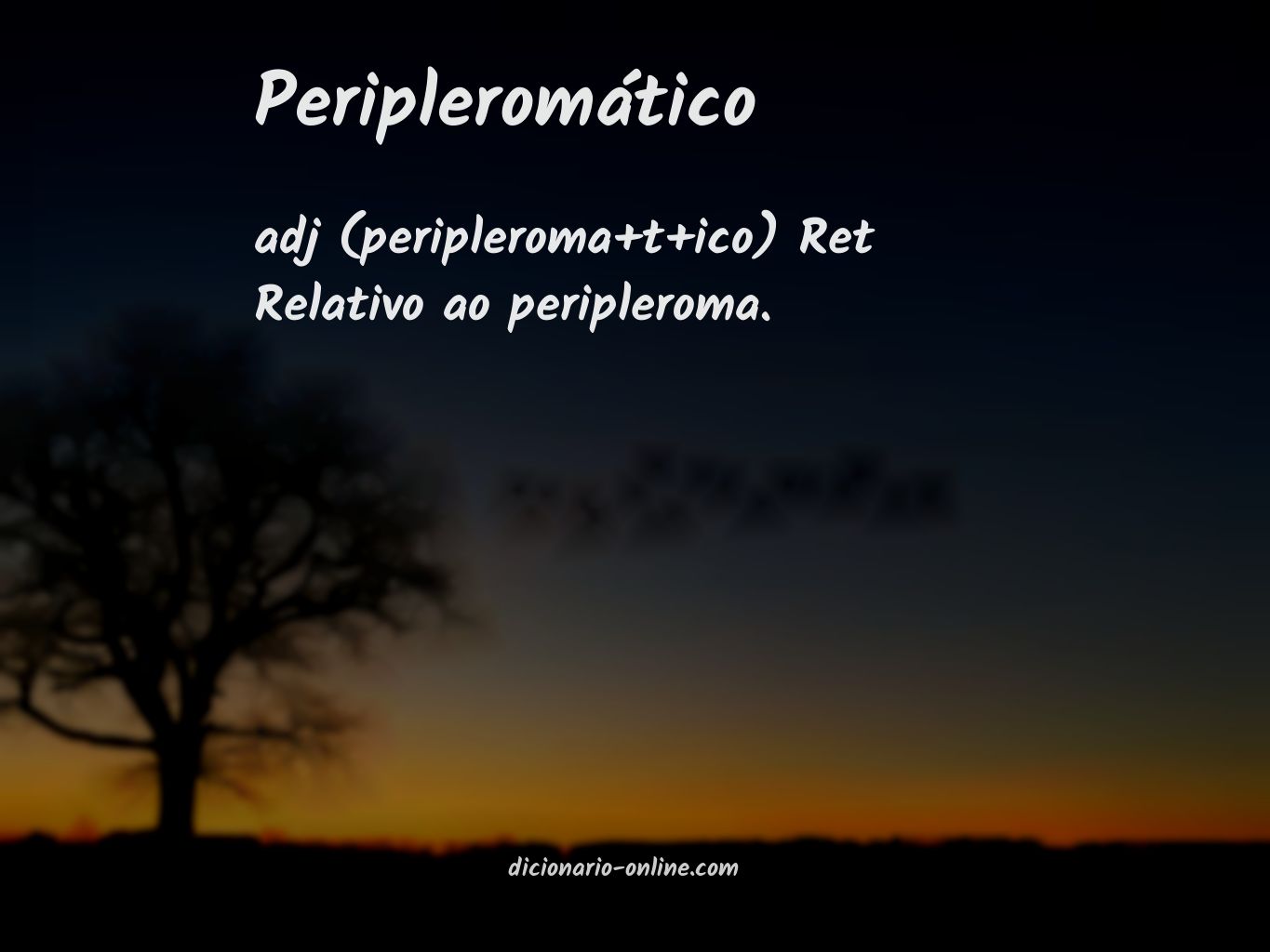 Significado de peripleromático