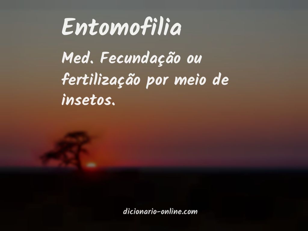 Significado de entomofilia