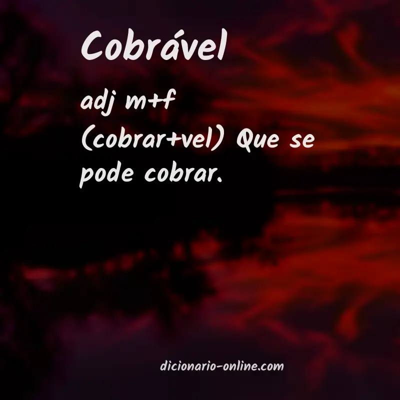 Significado de cobrável
