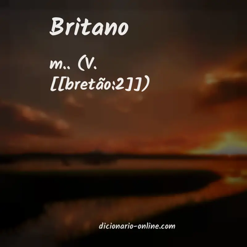 Significado de britano