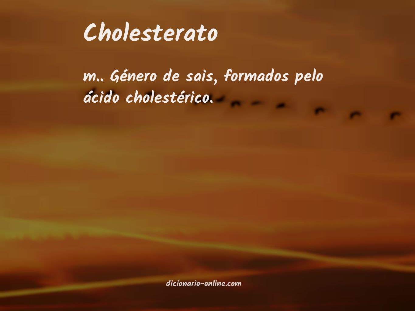 Significado de cholesterato