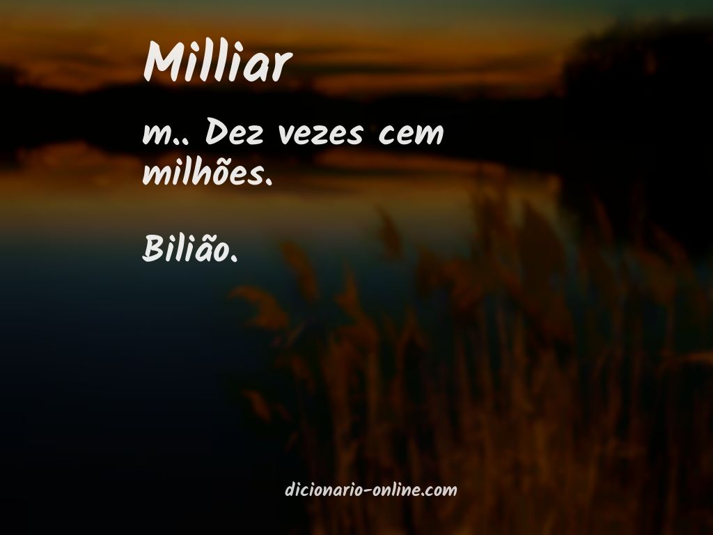 Significado de milliar