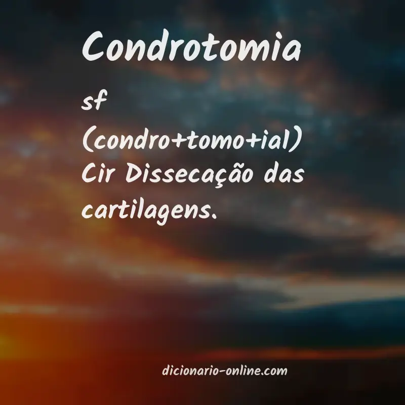 Significado de condrotomia