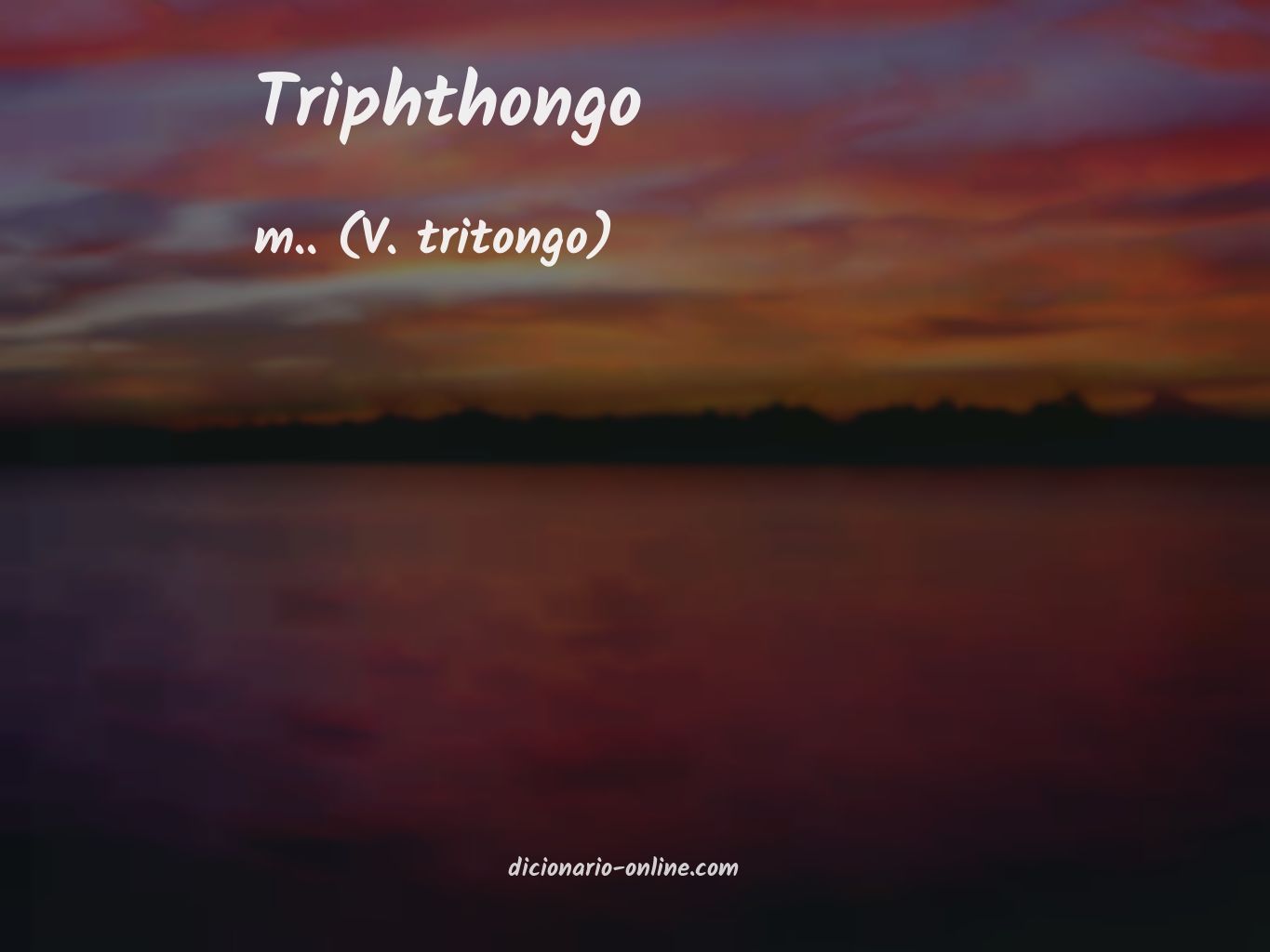 Significado de triphthongo