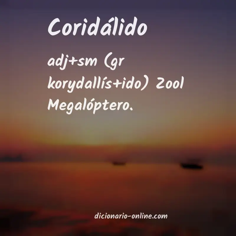 Significado de coridálido
