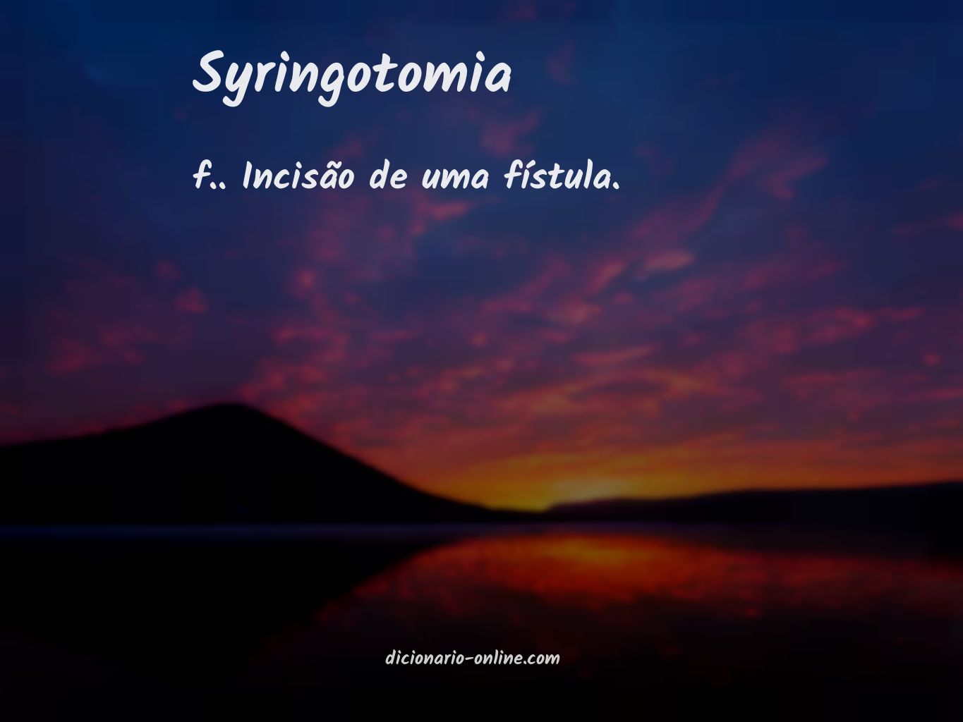 Significado de syringotomia