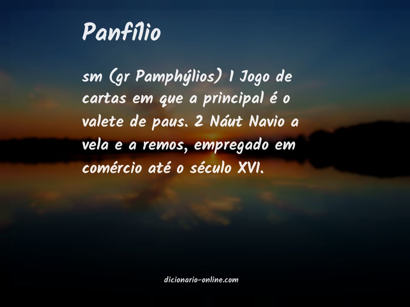 Significado de panfílio