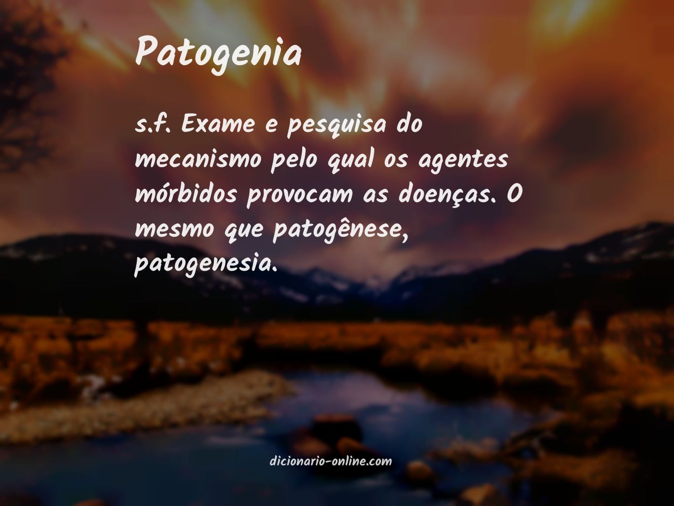 Significado de patogenia