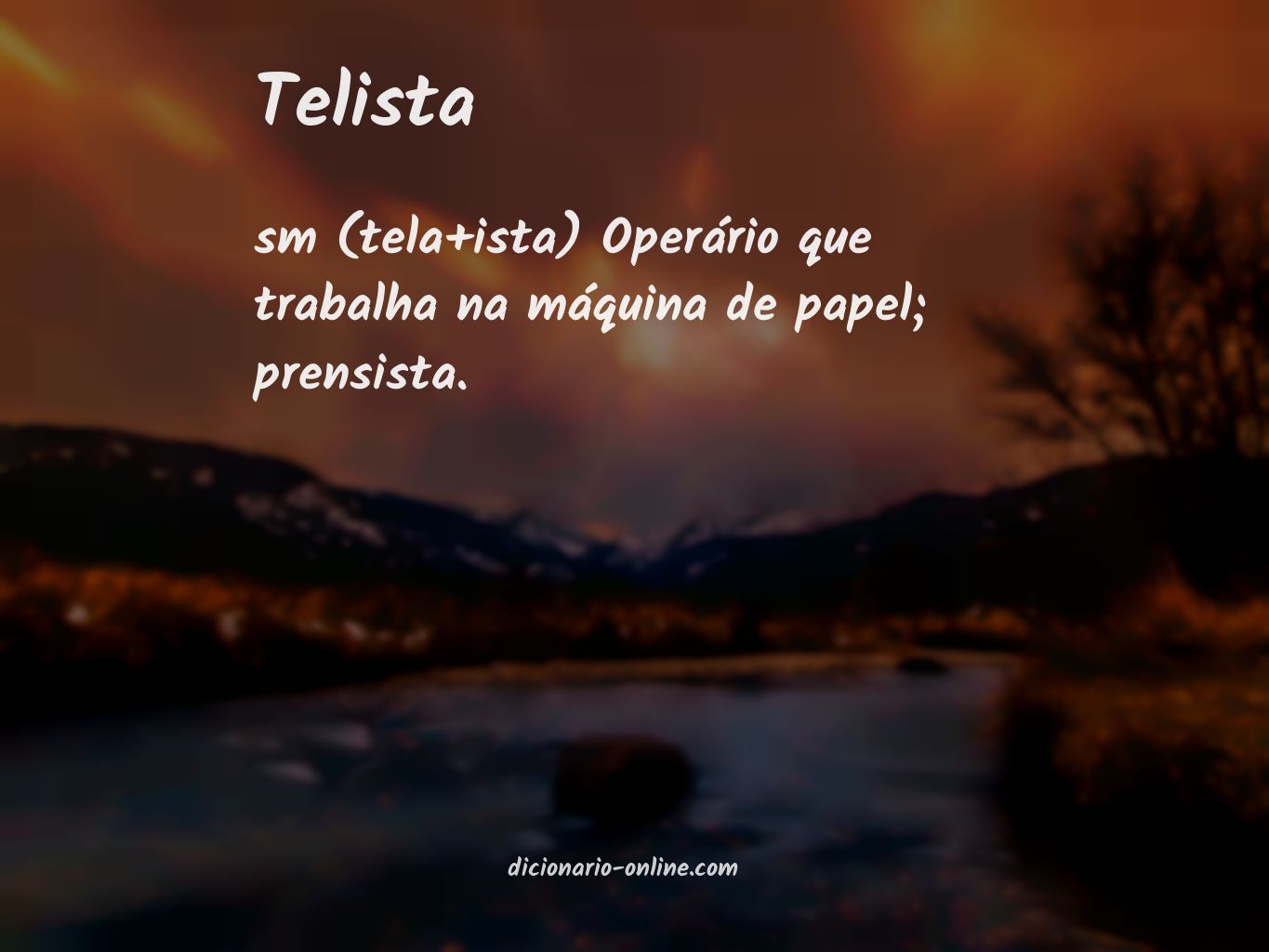 Significado de telista