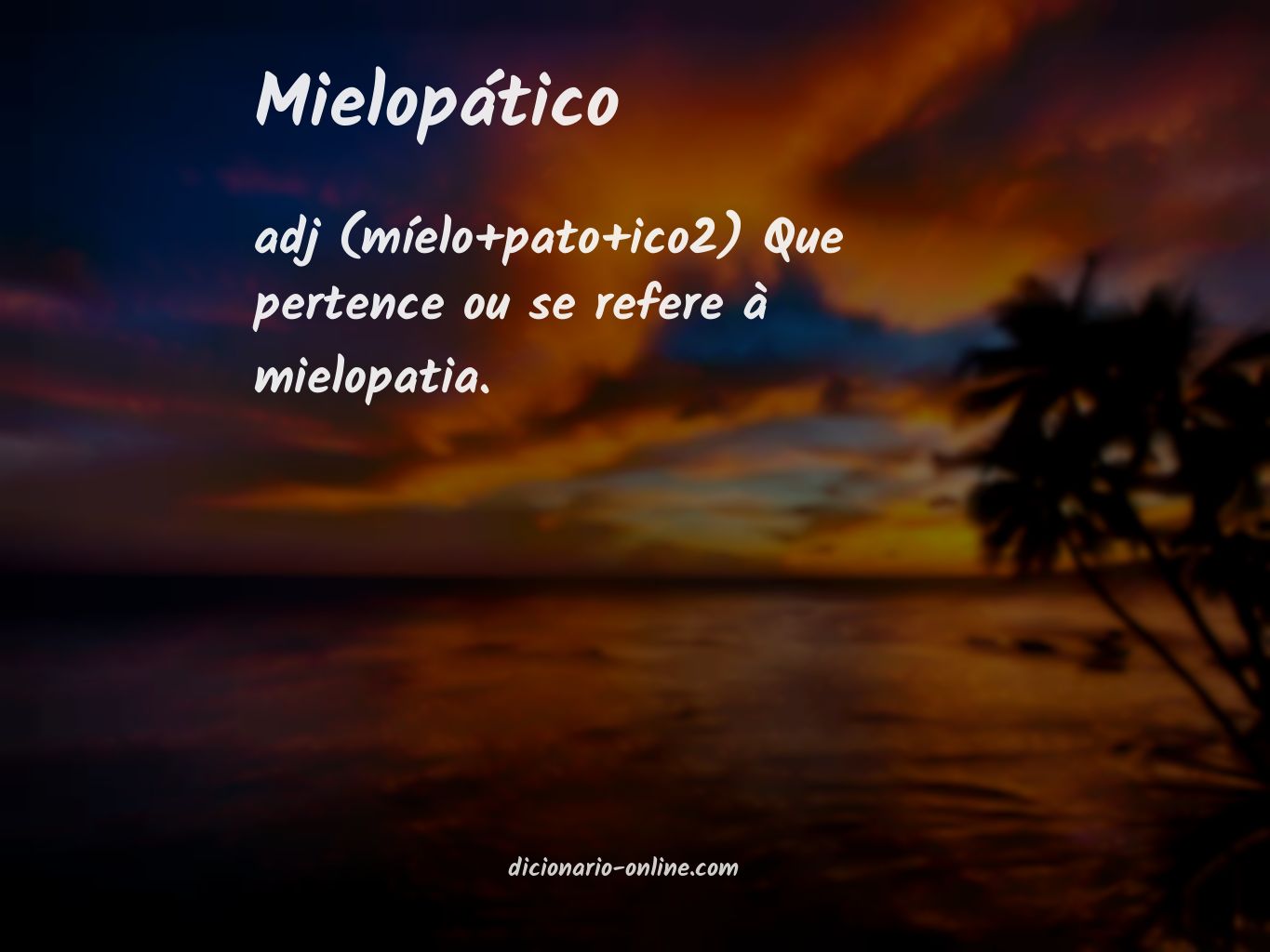 Significado de mielopático