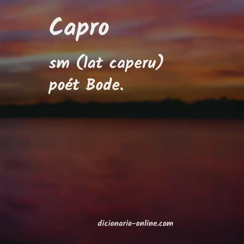 Significado de capro