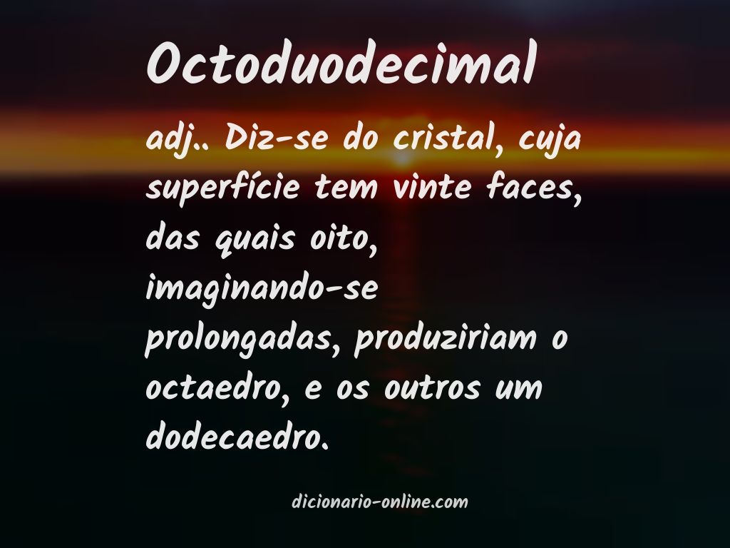 Significado de octoduodecimal