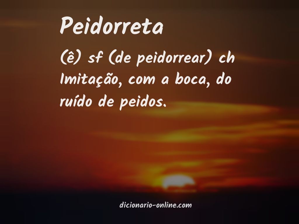 Significado de peidorreta