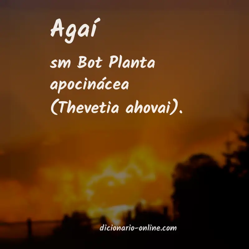 Significado de agaí