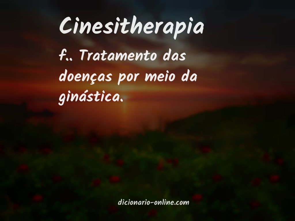 Significado de cinesitherapia