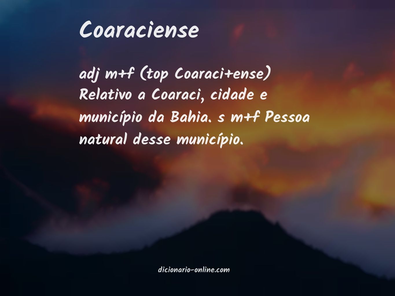 Significado de coaraciense