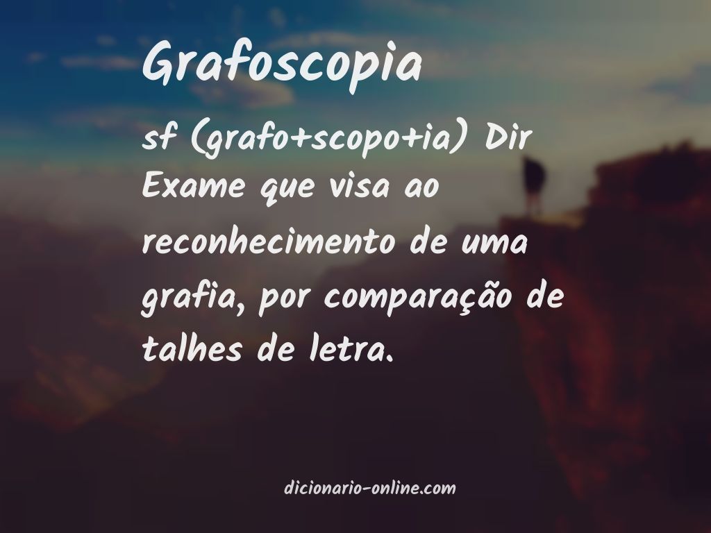 Significado de grafoscopia