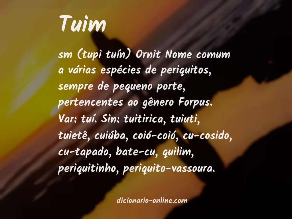 Significado de tuim