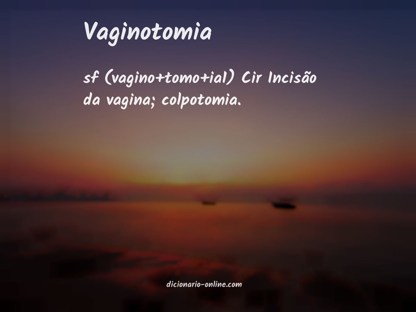 Significado de vaginotomia