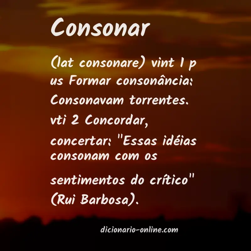 Significado de consonar
