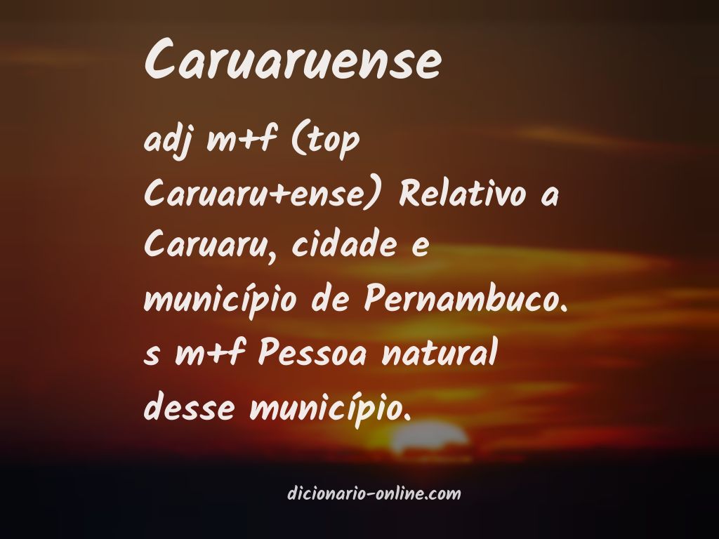 Significado de caruaruense