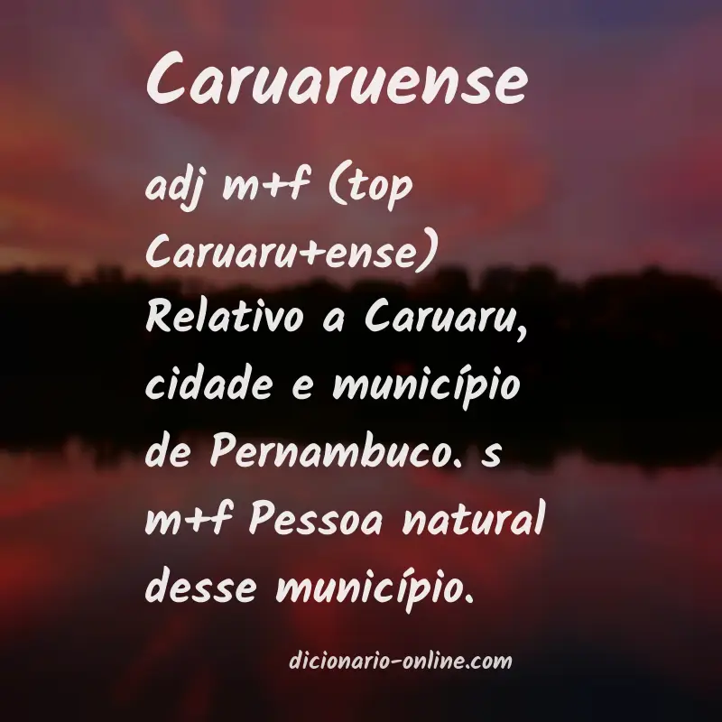 Significado de caruaruense