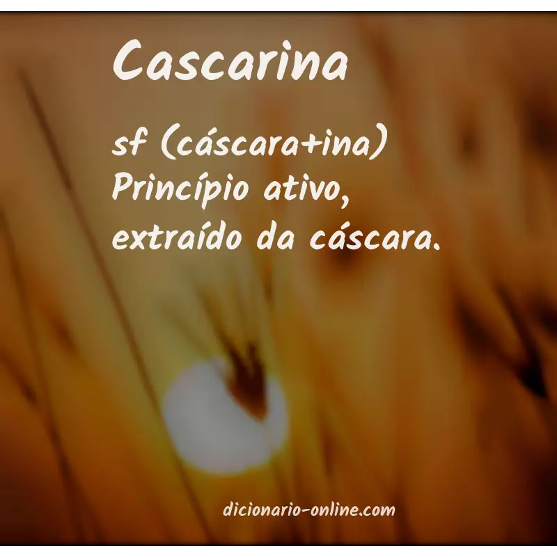 Significado de cascarina