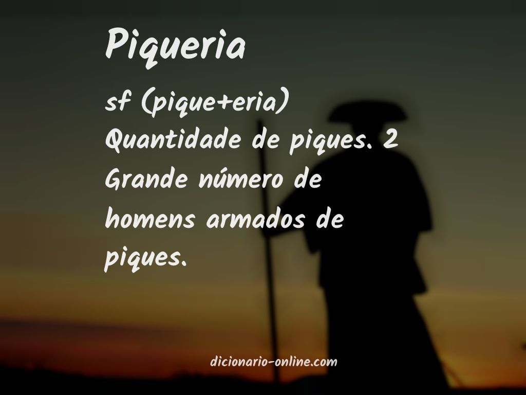 Significado de piqueria