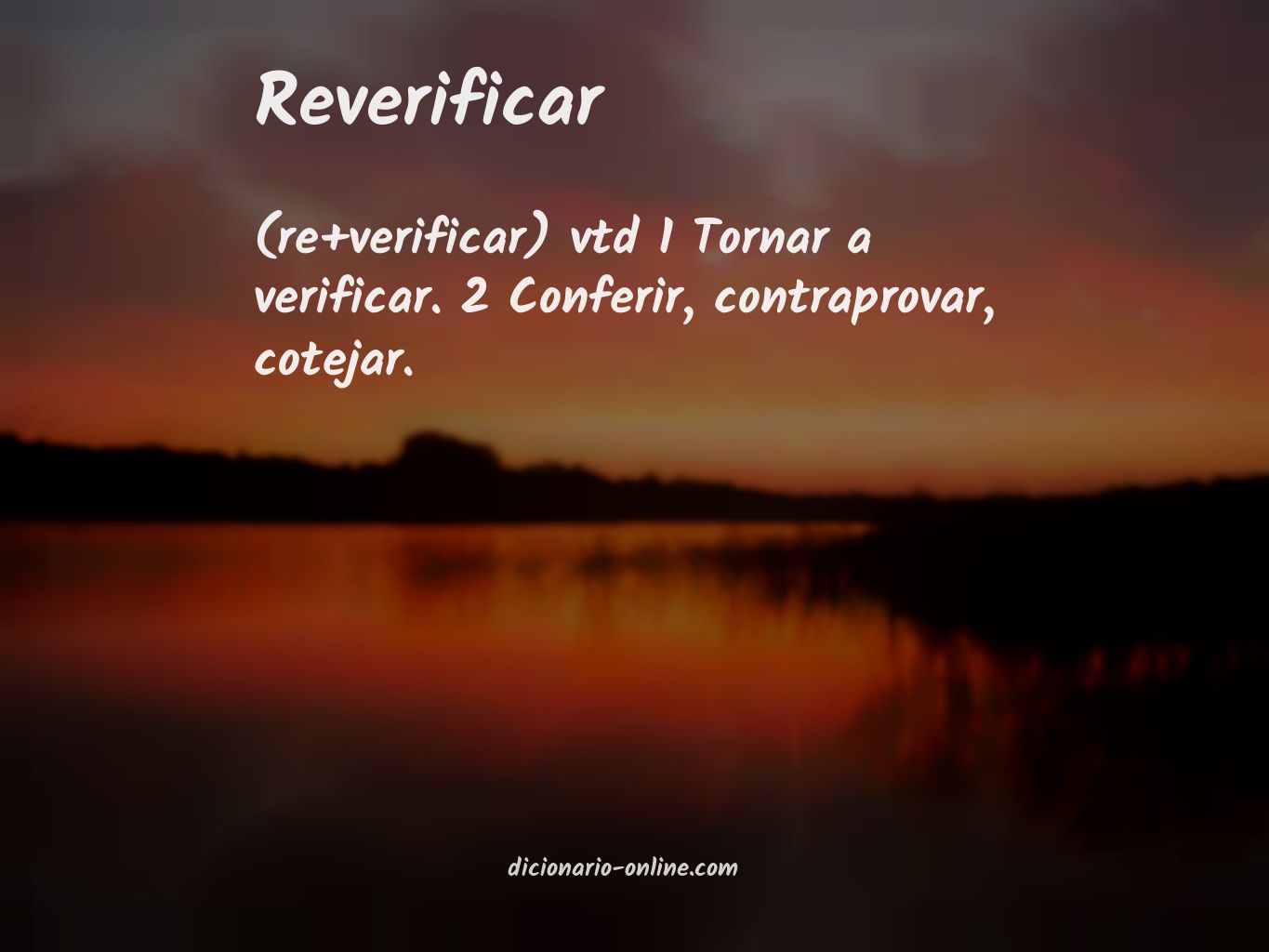 Significado de reverificar