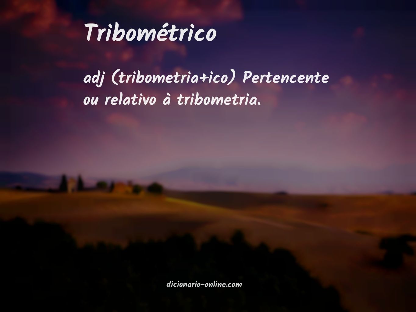 Significado de tribométrico