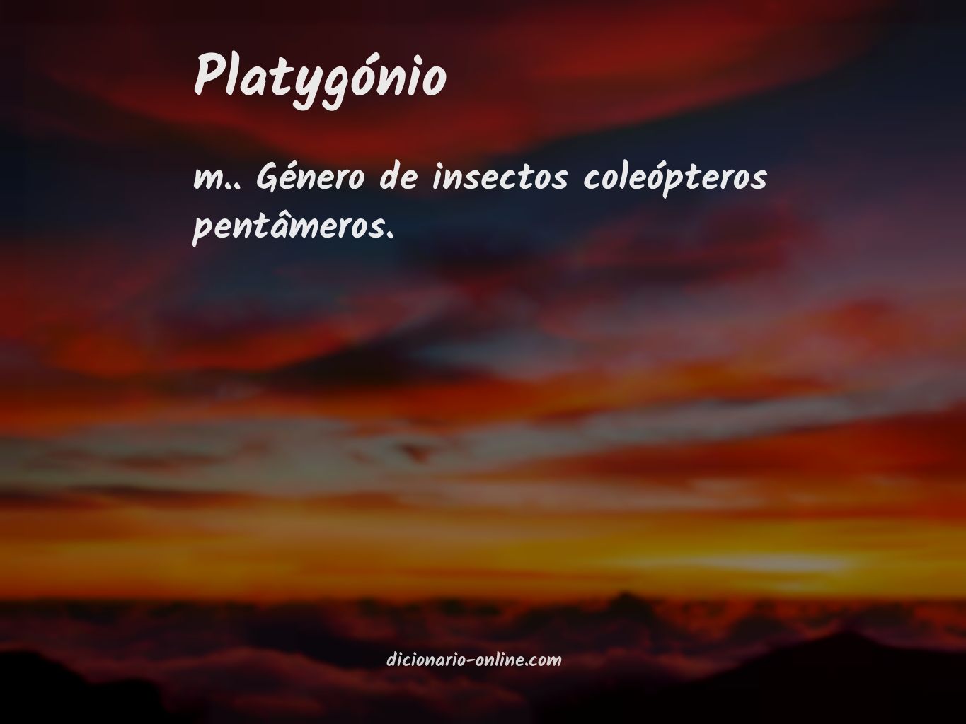 Significado de platygónio