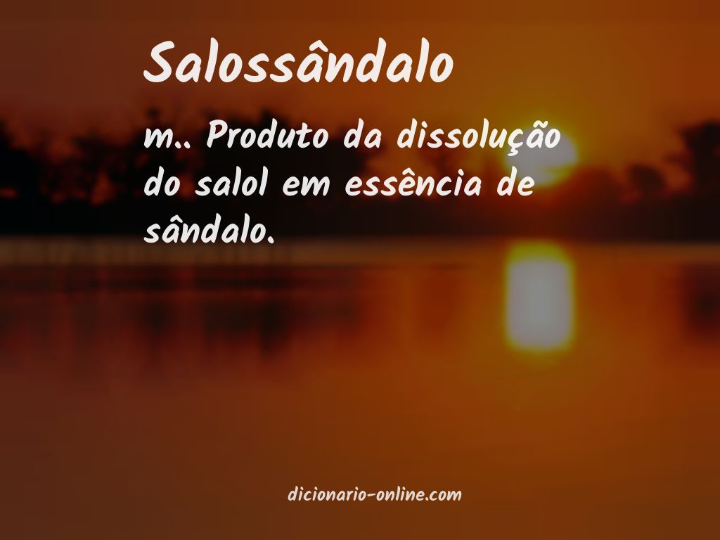 Significado de salossândalo