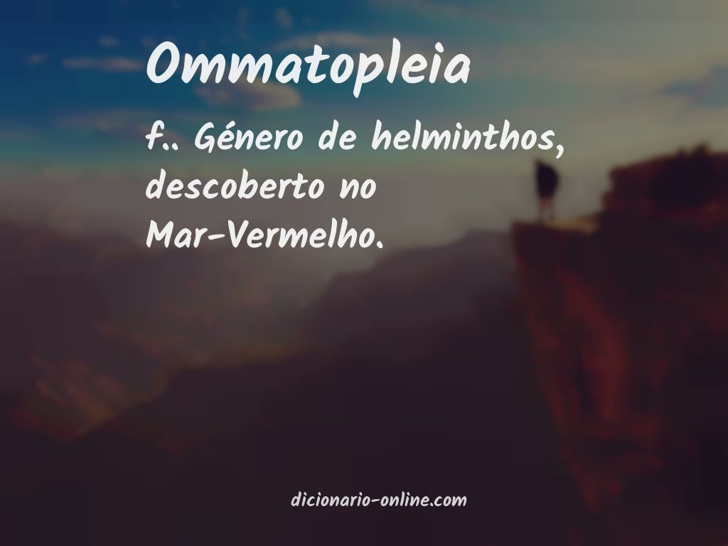 Significado de ommatopleia