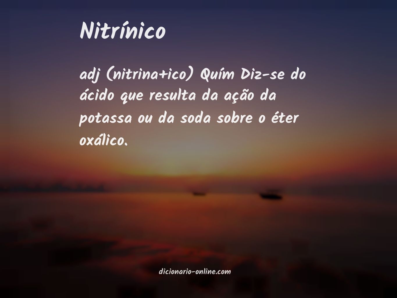 Significado de nitrínico