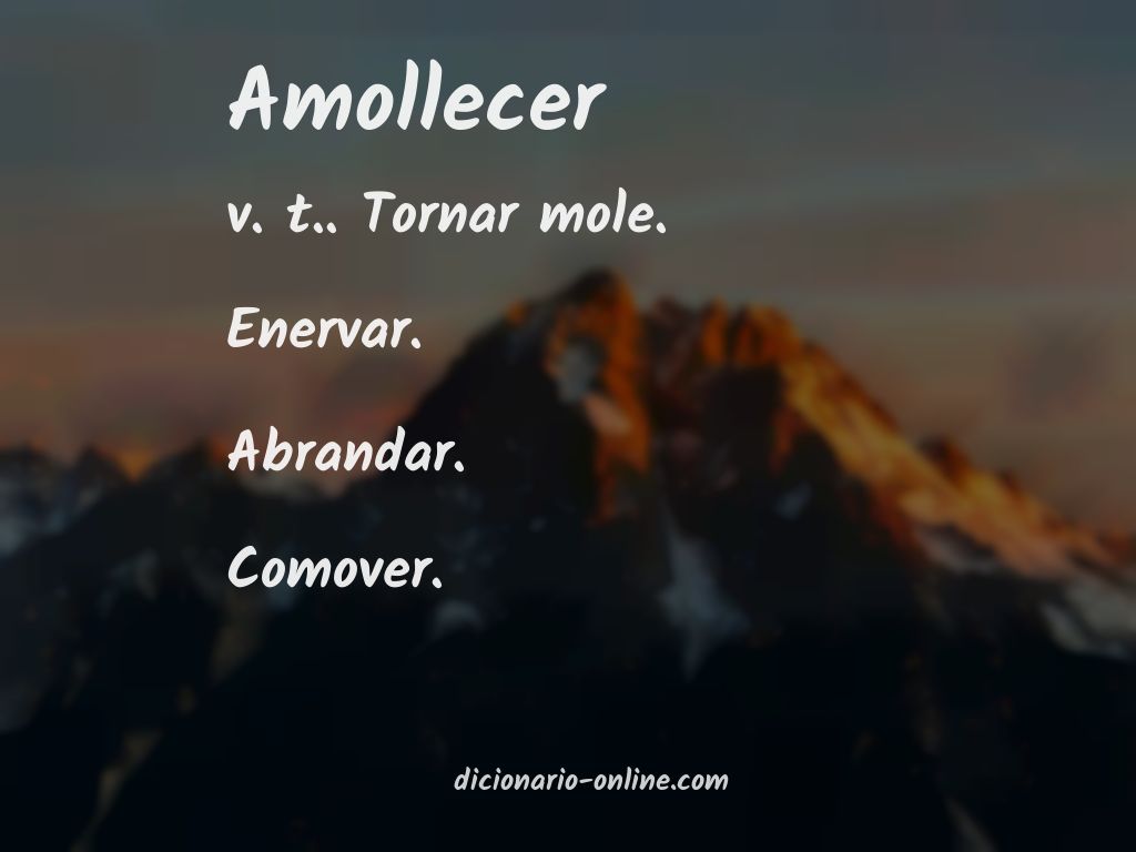 Significado de amollecer