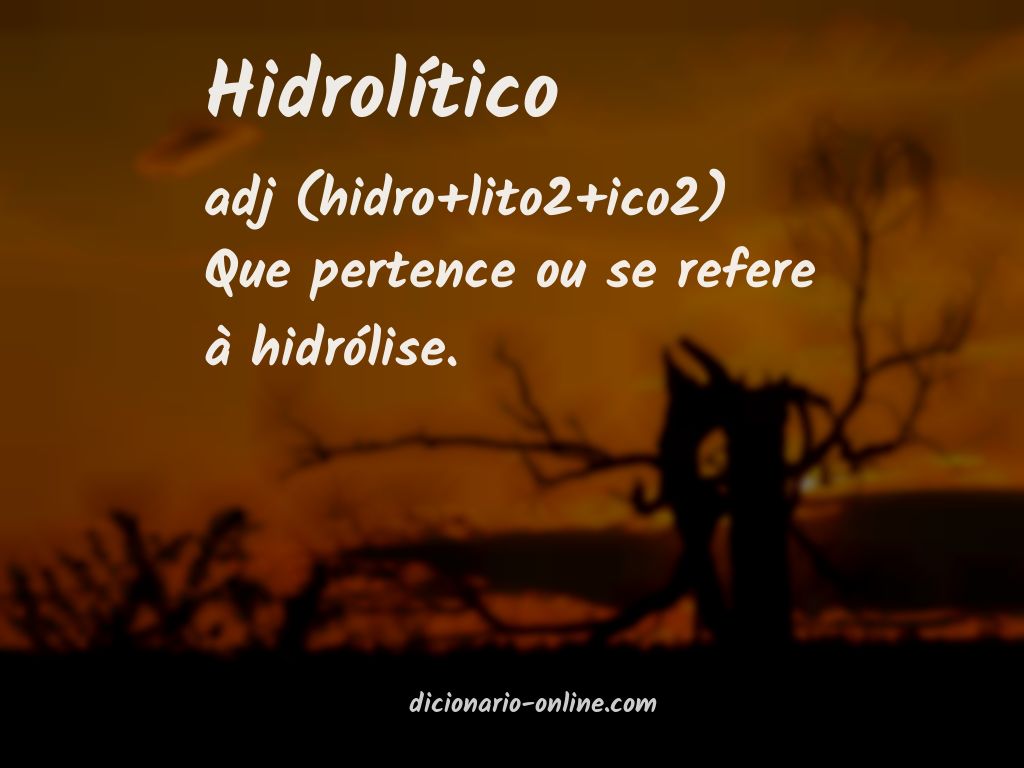 Significado de hidrolítico