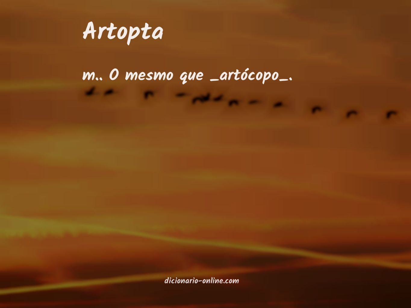 Significado de artopta