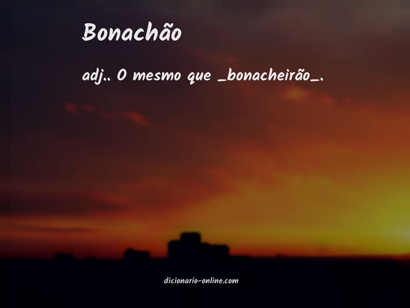 Significado de bonachão