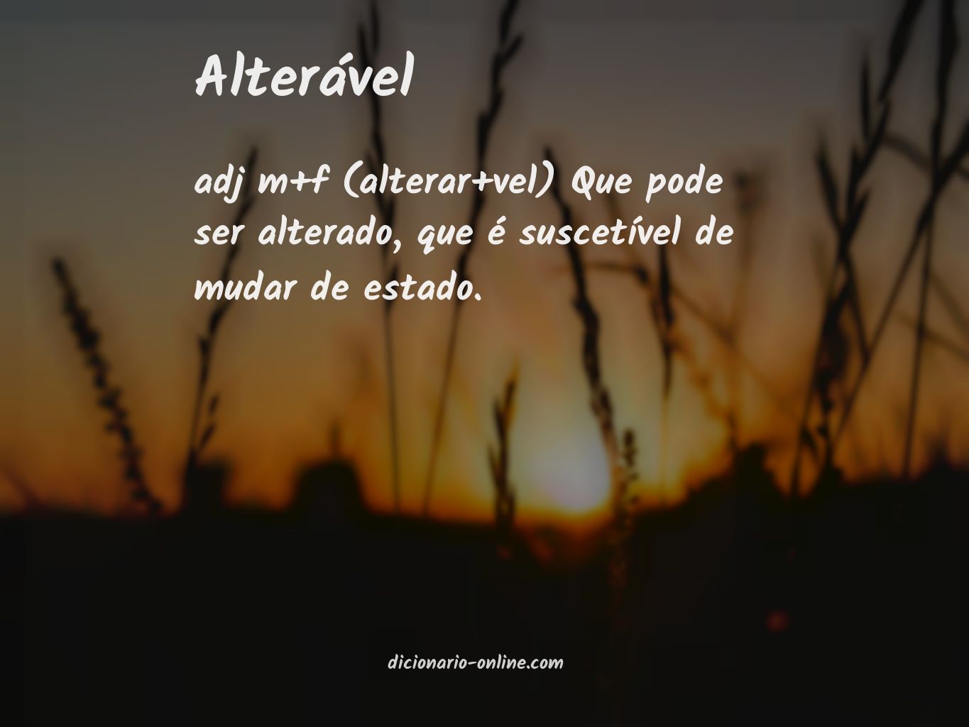 Significado de alterável