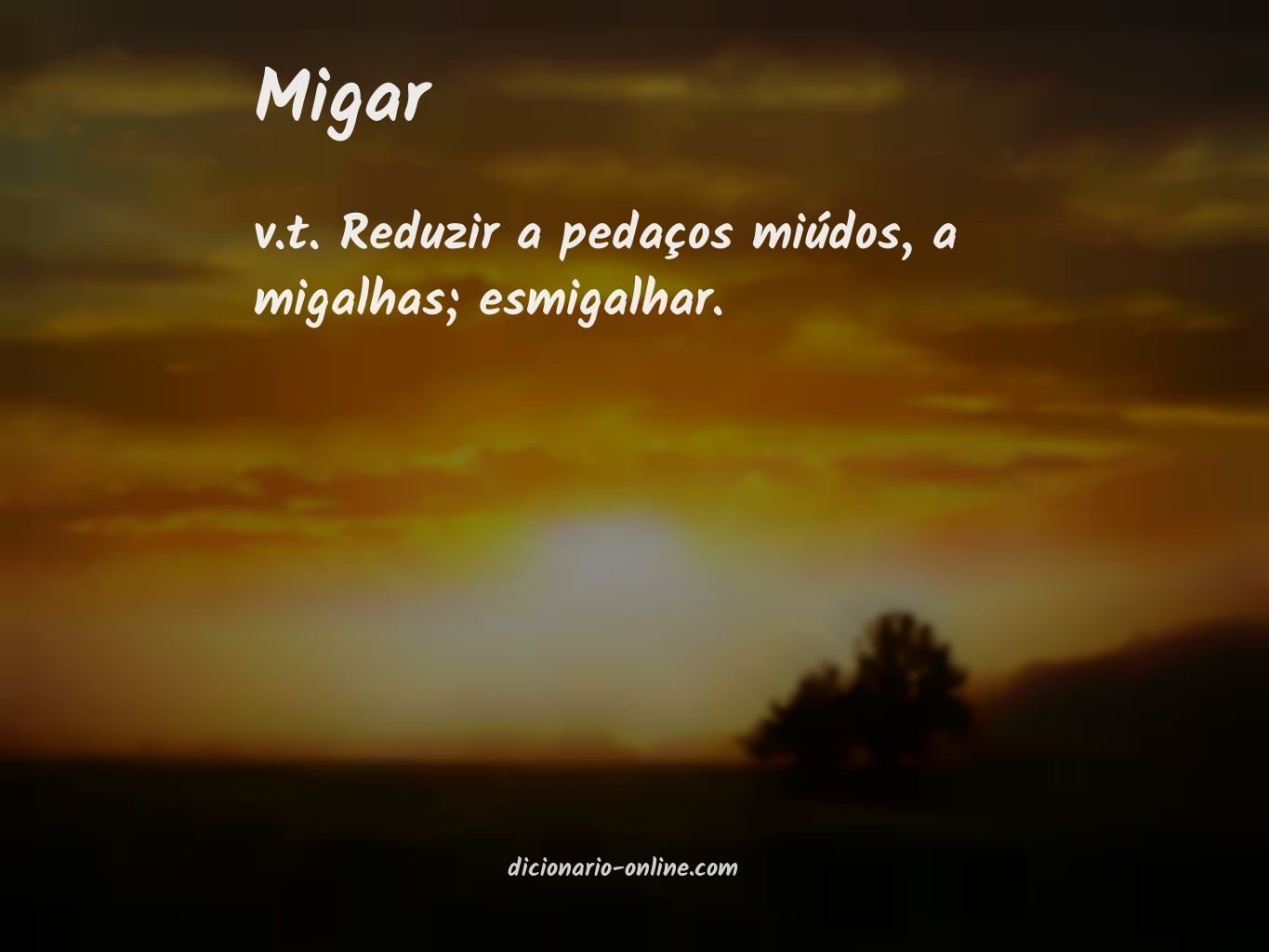 Significado de migar