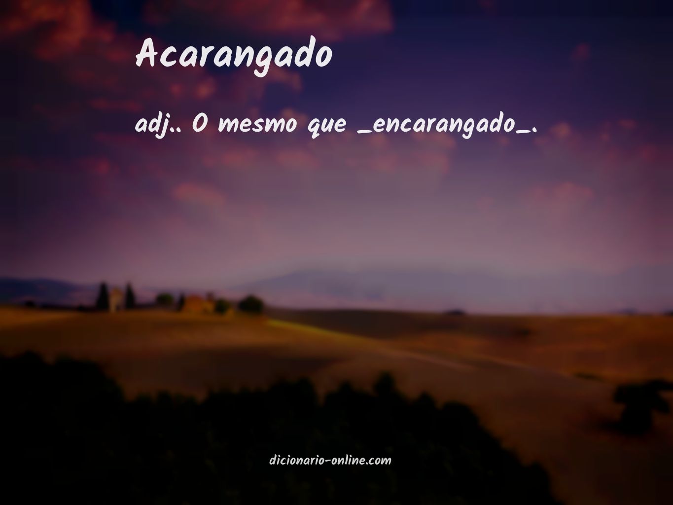 Significado de acarangado