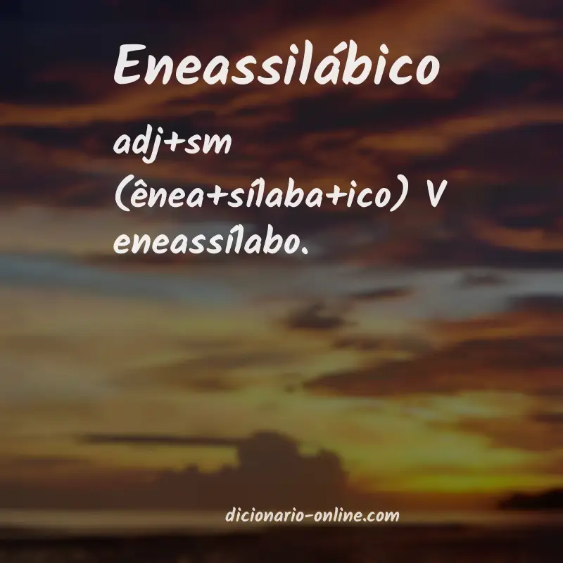 Significado de eneassilábico