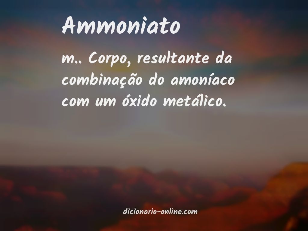 Significado de ammoniato